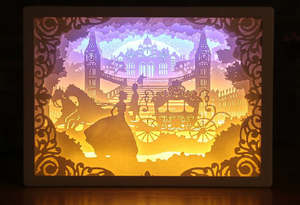 Paper cut shadow lightbox