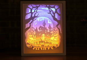 Paper cut shadow lightbox